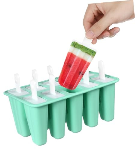 BEBEMOKO 1pieza Molde Para Helados De Cavidades Moldes De Paletas Reutilizables Para Hacer Postres Casa Verde