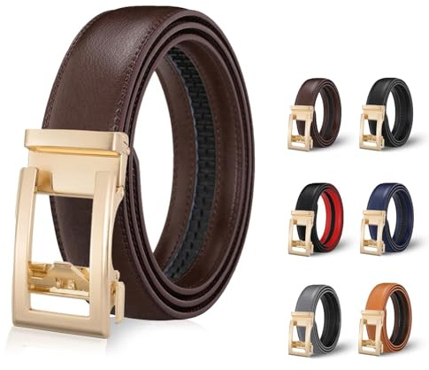 UPOI Majestic Gürtel Damen,Automatik Ledergürtel Herren Western Belt Easy-Click Damen-Gürtel Dekorativen Taillengürtel Mit Goldfarbener Schnalle Ohne Löcher Für Business Anzug Und Kleider Hosen Jeans