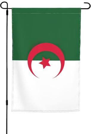 BBEXJIGY Drapeau de l'Algérie - Décoration extérieure - 30,5 x 45,7 cm - Décoration extérieure de jardin