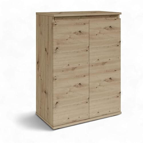 Brest Kommode in Artisan Eiche Optik - Modernes Sideboard mit viel Stauraum - 60 x 84 x 35 cm (B/H/T) | Modernes Design mit Griffmulden, 2 Türen, 1 Einlegeboden, mit viel Stauraum für verschiedene Räume