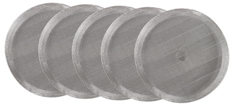 Folpus Pack de 5 filtres en acier inoxydable pour cafetière à piston, adaptés à la cuisine, Diamètre 7.5 Cm