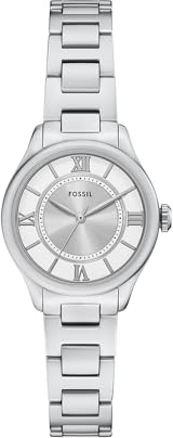 Fossil Gilmore Watch für Damen, Quarz-Dreizeigerwerk mit Edelstahl- oder Lederarmband