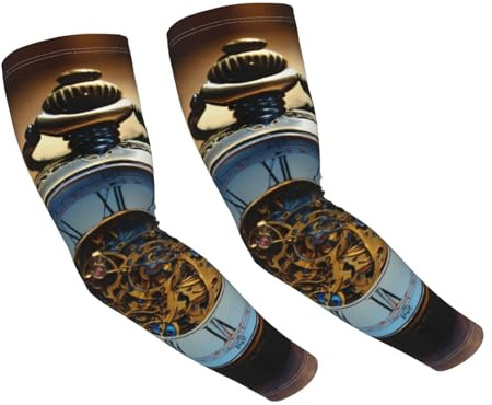 Gears - Reloj de bronce con estampado de siglo, protección solar UV, elegante, ligero, para deportes, golf, ciclismo, correr