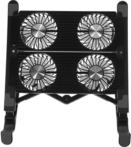 Homoyoyo Adjustable Laptop Cooling Stand Pad Portable Notebook Fan with Anti-skid Design for Efficient Heat Reduction Comfortable Use Compatible with Laptops Ultrabooks and Gaming Devices