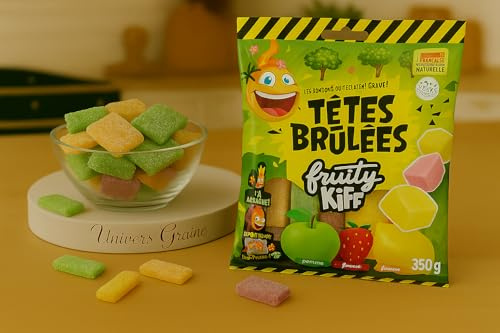 Têtes Brulées - 350 gr - Fruity Kiff - Acidulés au Fruits - Sans gélatine - Bonbon Fruit - 091