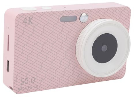 Akozon Fotocamera Digitale 4K da 4K 50 MP 2,8 Pollici Schermata Auto Focus 16x Digital Zoom Contocamera con Filtri Multipli Riempono la Luce per il Campus (PINK)
