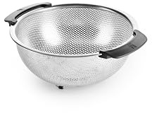 BRA | Escurridera 18 cm, Acero Inoxidable 18/10, Microperforaciones de precisión para drenaje Rápido, Base elevada, Superficie Lisa, Apto para lavavajillas