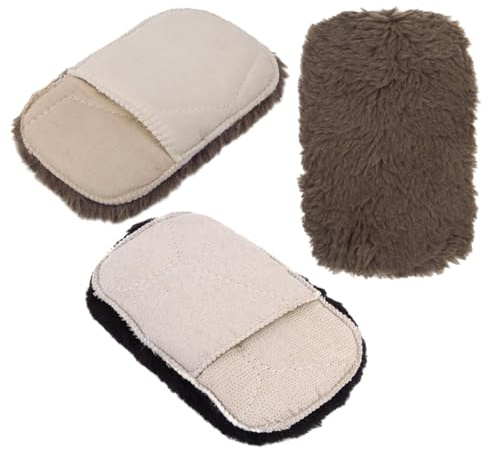 SOLUSTRE Brosses à Bottes en Crin de Cheval Lot de 3 Chiffon Multifonction pour Cirage et Lustrage de Chaussures en Cuir et Accessoires Couleur Aléatoire