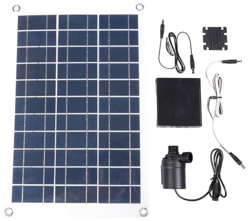 Tacdas Bomba de Agua Solar de 50W 800L/H DC12V Bomba de Fuente de Agua Solar de Bajo Ruido para Bomba de Riego de Fuente de Agua Familiar de JardíN