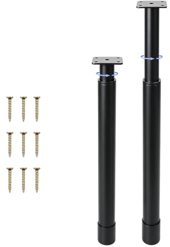 Luabue 2 Stück Möbelfüße Verstellbar 71-110 cm Möbelfüße Höhenverstellbar