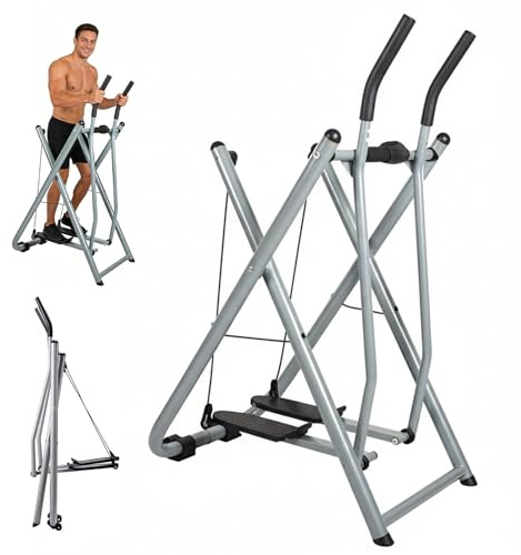 Máquina elíptica para el hogar, entrenador cruzado plegable, equipo de ejercicio cardiovascular de cuerpo completo para oficina y gimnasio, zancada de 30 pulgadas, solución compacta de fitness