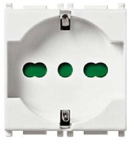 Vimar 14210.AB Plana Presa 2P+T 16A univ. antibatterico, P40, 2M, bianco