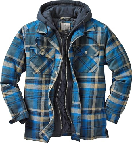 Legendary Whitetails Men's Flannel Shirt Jacket Plaid Hooded Shacket Shirt Jacket (pack of 1)