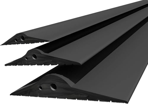 DQ-PP GARAGENTOR DICHTUNG – 3m – 15mm x 80mm – schwarz – Bodenabdichtung aus EPDM – Gummidichtung – Garagendichtung – Gummischwelle – Türschwellendichtung Bodenplatte