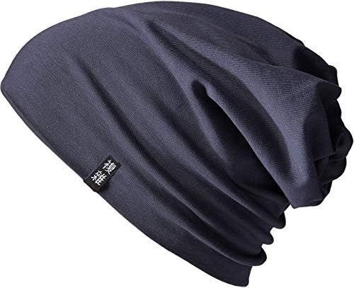 Enter the Complex® Leichte Beanie Mütze, Herren und Damen, Übergangsmütze, Sommer Beanie, Dünne Kopfbedeckung, Baumwolle (Jersey), S/M, Anthrazit