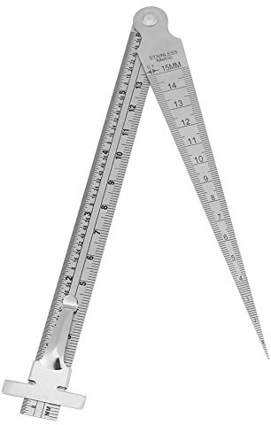 Taper Gap Gauge TOPINCN Edelstahl Tiefenlineal Lochinspektion Tool Dimensional Measurement