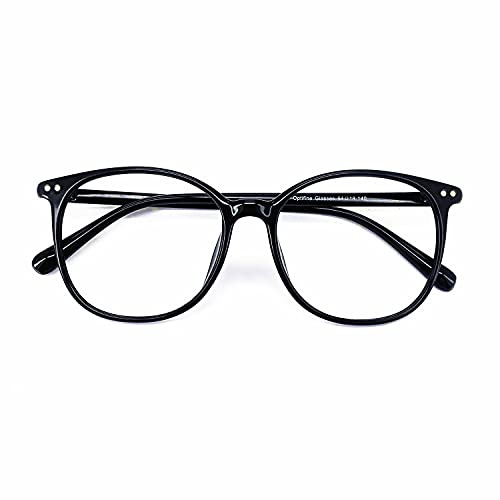 Optifine Reading Glasses Anti Blue Light Blocking Reader Oversized Frame for Women Men for Mid Big Face Anti Eyestains Black 0