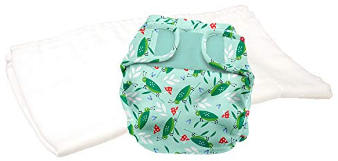 Bambino Mio, Mioduo All-in-Two Stoffwindel, bio chemikalienfreie Windel, Happy Hüpfer, Size 1 (<9Kgs)