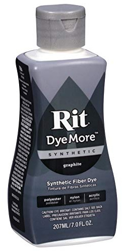 Rit DyeMore Liquid Fabric Dye for Synthetic Fabrics 207ml - 13 Colours (Graphite)