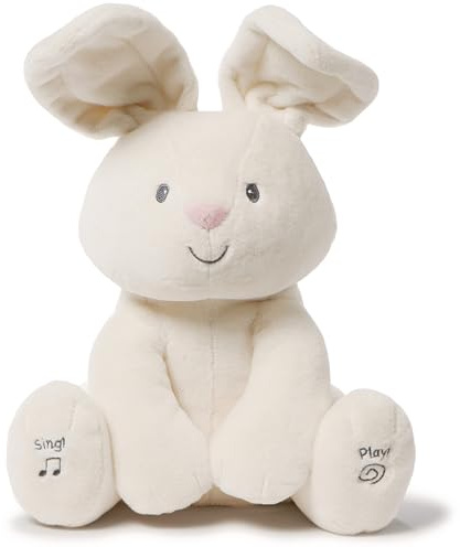 GUND, Flora Coniglietto Peluche Interattivo, Canta e Parla in Italiano, 1+ | 2 Modalità Di Gioco In Italiano, Morbido Pelo, Occhi Ricamati, Orecchie Mobili, Dai 10 Mesi, Lingua Italiana