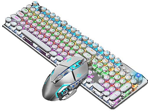 ARCH Tastiera Programmabile Full-Chiave, Tastiera Gaming Meccanica, Kit Tastiera E Mouse, Tastiere da Gioco Meccanica for Windows, iOS, Android, Computer Desktop PC Laptop
