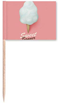Enormes conos de huevo helado palillos de palillo de dientes banderas marcador para decoración de fiesta