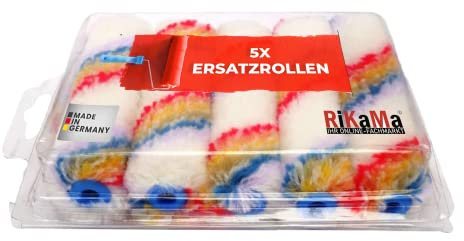 RIKAMA - Rullo professionale per pittura | rullo per pittura | rullo per verniciatura | necessità di pittura, rullo per facciate | interno ed esterno (4/100 mm)