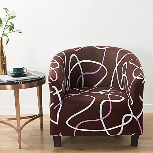 Highdi Sesselschoner Sesselüberwurf mit Elastisch Stretch Husse, Nordischer Stil Club Chair Schonbezug Sofabezug mit hoher Dehnung Sessel für Clubsessel Cocktailsessel (Stadtstil)