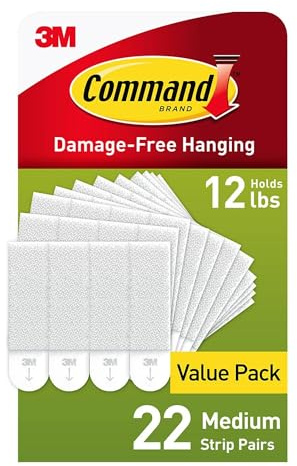 Command medium bildhängare [avtagbar]: 22 par (vit)