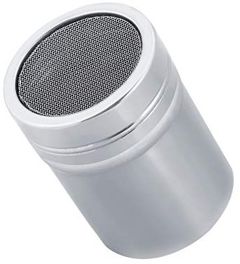 saupoudreuse,R Farine, Shaker à Farine en Acier Inoxydable, Shaker à Cacao, Shaker pour Cannelle, Shaker à Farine avec Couvercle, Shaker à Farine Shaker à Poudre de Cacao en Acier Inoxydable (M)