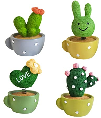 Abaodam 4pièces Décorations pour Plantes Pot Décorations pour Gâteaux Résine pour Bonsaïs pour Pâtisserie pour Maison