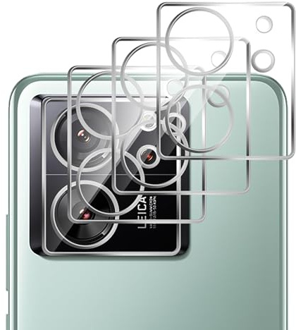 GIOPUEY Protector de Lente de Cámara Compatible con Xiaomi 13T/13T Pro, [3 Pack] 3D Vidrio Templado Anti Rasguños