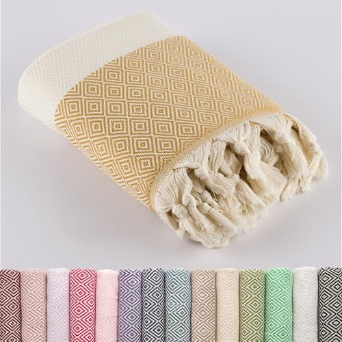LUCIDUS Hamam Handduk 100x200 cm - Strandhandduk, Bastuhandduk, 100% Bomull