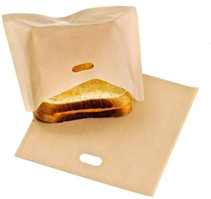 LATRAT 10 Stück Toasterbeutel, wiederverwendbar und hitzebeständig, Antihaft Toastabags für Mikrowelle