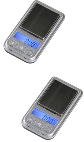 Zerodeko 2St hochpräzise Digitalwaage digitale Taschenwaage Miniwaage digital digitale schmuckwaage gramm tragbar Schmuck Waage Elektronische Balance