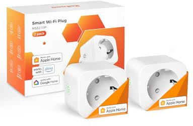 Refoss Smart Steckdose funktioniert mit Apple HomeKit, WLAN Steckdose mit Verbrauchsmessung, Zeitschaltuhr Steckdose mit Fernbedienung, Stromzähler Balkonkraftwerk, mit Alexa, Google, 2 Stück