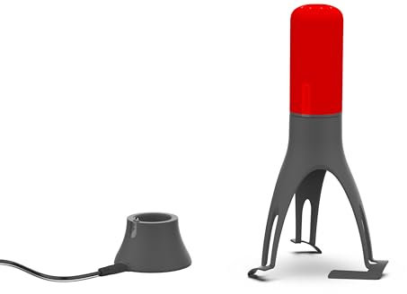 Uutensil Stirr Plus – Der einzigartige automatische Pfannenrührer mit Timer – wiederaufladbarer USB-Ständer – Rot