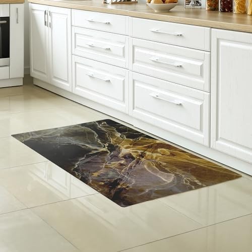 murando - Tapis Vinyle de Décoration Moderne Fond de Marbre 90x60 cm | Tapis PVC, Grand Antidérapant, Salon, Chambre, Cuisine, Salle de Bain, Doux, Luxueux, Décoratif, Résistant à l'Eau, Durable