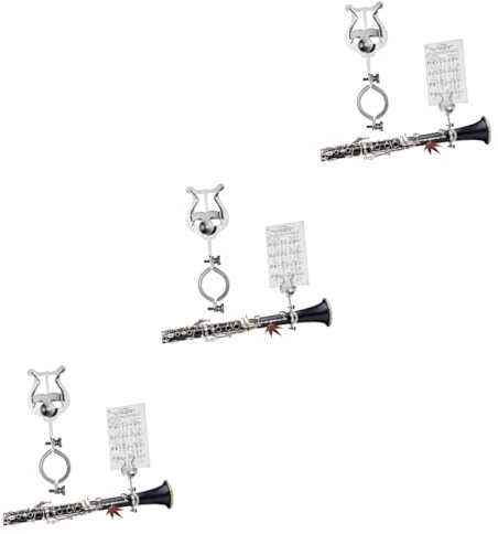 TOYANDONA 3stücke Klarinetten-lyre-clip Mit Verstellbarem Notenhalter Musikbuch-clips Für Marching Bands Und Oboe Tragbar Und Einfach Zu Befestigen Für Musiker
