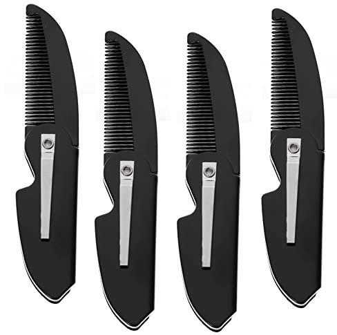 BELLIFFY 4stücke Faltbarer Bartkamm Tragbarer Haarstyling Kamm Aus Kompaktes Design Für Männer Vielseitiger Styling-kamm Zur Bartpflege Und Haarkontrolle Für Unterwegs Und Zuhause