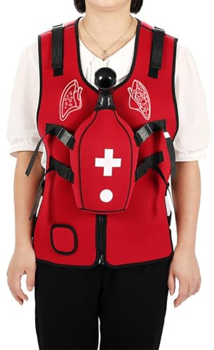 Taeoksn Anti-Erstickungs-Trainerweste, Trainingsweste zur Simulation von Atemwegsobstruktionen, Heimlik-Übungsmodell-Ausbildung(Red)