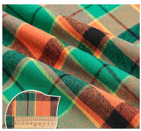 Karierter Baumwollstoff Tartan Stoff Meterware Verschiedene Karomuster DIY | Der Stoff überzeugt mit zeitlosem Karo-Design und eignet sich ideal für kreative Näh- und DIY-Projekte.