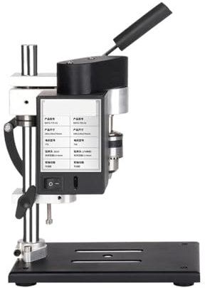 ZKLGS Taladro de Columna, Minitaladro Eléctrico Pequeño con Regulación De Velocidad CC, Máquina Perforadora De Escritorio, Soporte De Taladro Eléctrico De Precisión para Metal, Madera(Set Meal 3)
