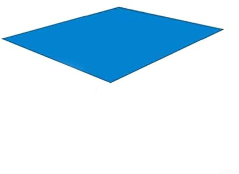 Hasaller Aufblasbare Pool-Bodenmatten, oberirdische Poolmatte, rechteckig, wasserdicht, schützende Bodenplane, quadratische Schwimmbad-Matten, Schwimmbad-Bodenschutz für aufblasbare Pools, blau (4,88