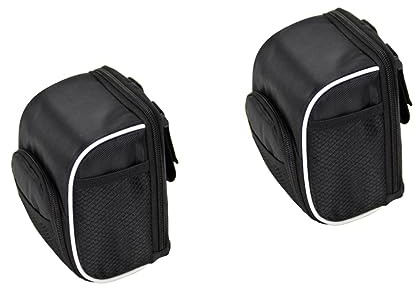 Hemobllo Fahrradlenkertasche aus Polyester Faltbare und Leichte Lenkertasche mit Einfachem Befestigungssystem für Mountainbike und Rennrad Schwarz Leicht zu Reinigen