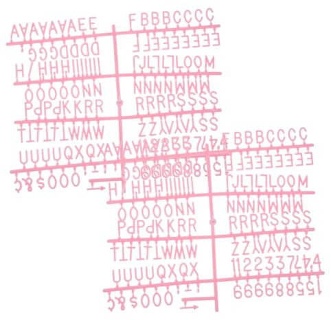 CAXUSD Bacheca in Feltro Rosa 2 Pezzi Lettere di Plastica Intercambiabili per Decorazione Ufficio e Casa, Installazione Facile e Design Semplice ed Elegante