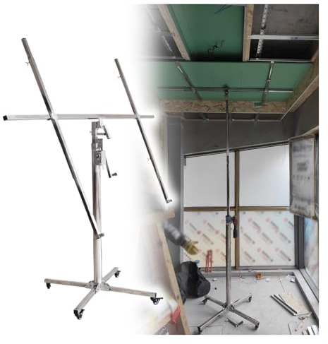 plattenheber rigips Hebebühne Für Trockenbauplatten, Hebebühne Für Trockenbauplatten, 3,35 M, 3,65 M, 3,95 M, 360 ° Verstellbare Hebebühne Für Trockenbauplatten Mit Rollen, Sheetrock-Hebebühne, Trocke