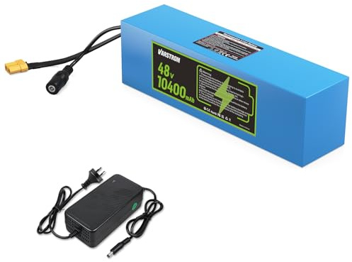 Varstrom 48V 10,4Ah Batterie de Vélo Électrique | Lithium Trottinette électrique pour Scooter Vélo électrique 48V - BMS 30A pour Kit de Conversion et avec Connecteur XT60