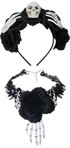 Generiskt gotiskt headpiece, svart hårring med spetsklubb, mjuk goth headress tillbehör, elegant kostym ornament, spooky cosplay Gear för temaevenemang, semester, fester, svart färg