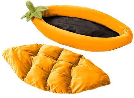 Lpsdssre Haustierwärmesnest, leicht zu waschen und schnell zu trocknen, 70 x 45 x 15 cm, Auberginenhundbett, waschbares Haustiernest, tragbar, für Gartenkiste Reise nach Hause Camping